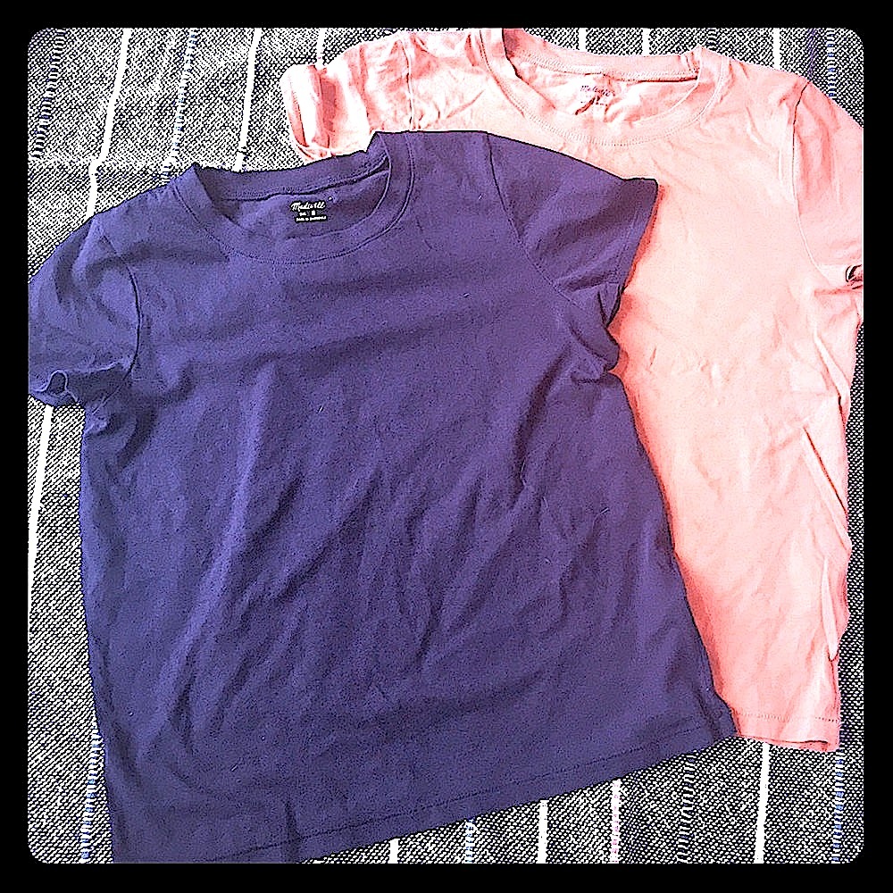 Set of TWO Madewell Basic Cotton Tees